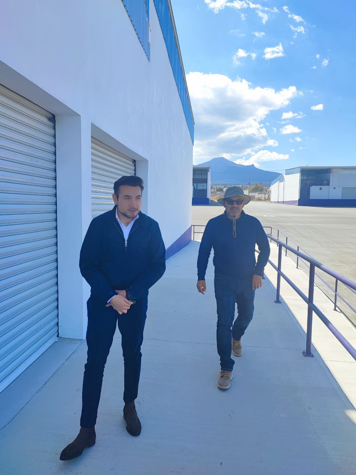 Salvador Santos supervisa avances de la Central de Abastos de Huamantla, próxima a inaugurarse